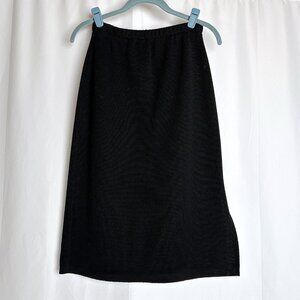 In Wild Norway black wool midi skirt